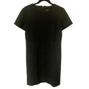 Massimo Dutti Dress Size 6 Black Dress Zip Back Short Sleeve Shift Dress